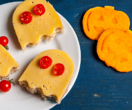 Healthy Treats, No Tricks - Spooky Cheese Slices
