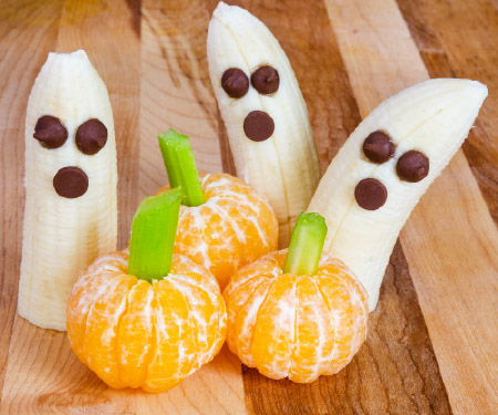 Healthy Treats, No Tricks - Banana Ghosts